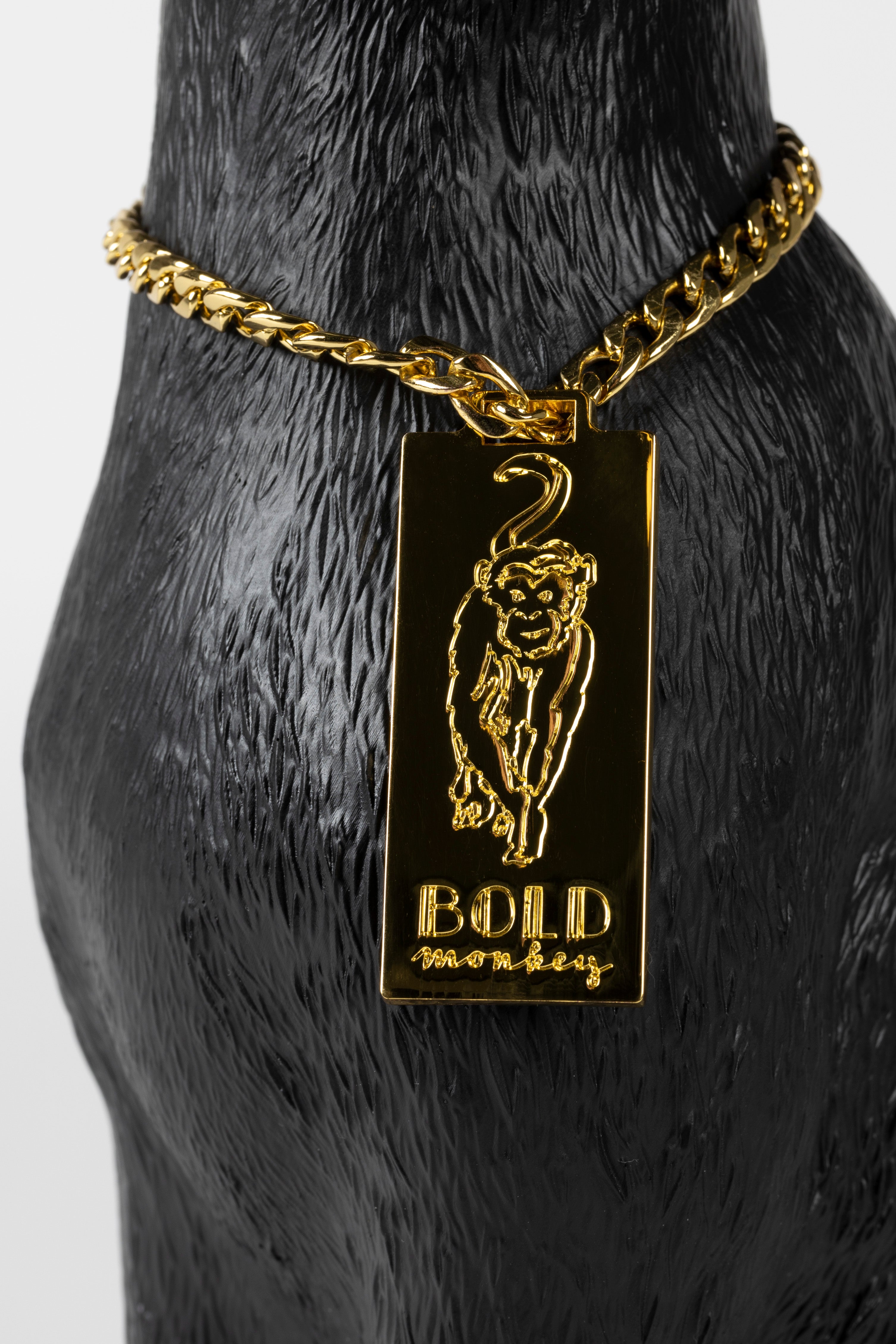 Bold Monkey Proudly Crowned Panther Black Side Table